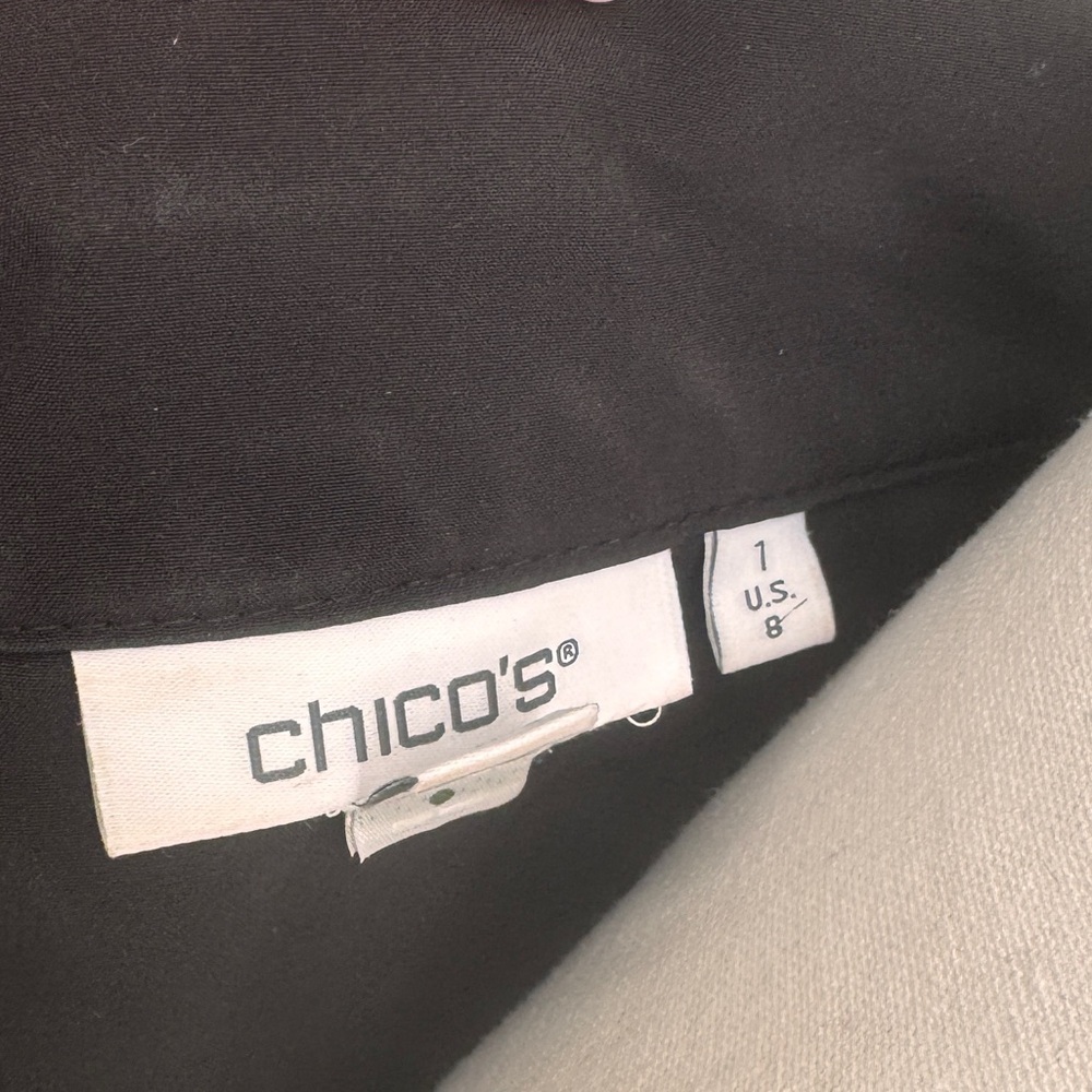 Chico's Black Sleeveless Zip-Up Vest - US 8 - Picture 7 of 8
